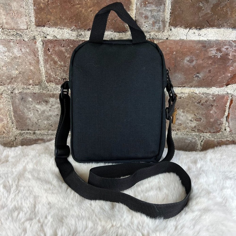 Vintage Jansport Crossbody Bag Black Leather Bottom One Size - Picture 4 of 10